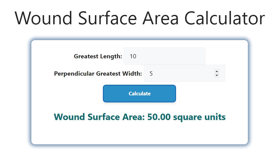 Wound Surface Area Calculator Savvy Calculator