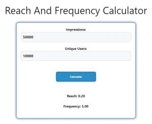 Reach And Frequency Calculator