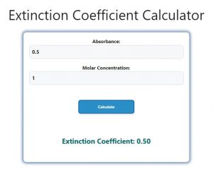 Extinction Coefficient Calculator