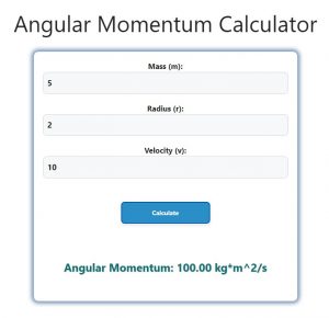 Angular Momentum Calculator