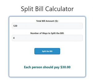 Split Bill Calculator