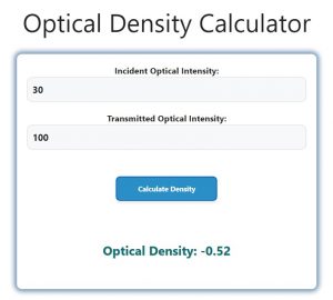 Optical Density Calculator