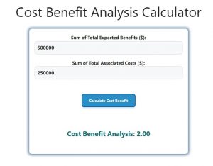 Cost Benefit Analysis Calculator