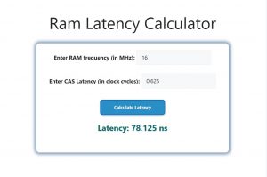 Ram Latency Calculator