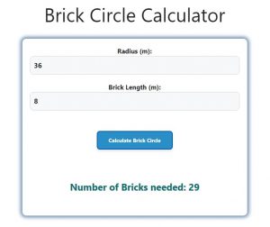 Brick Circle Calculator