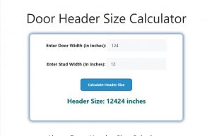 Door Header Size Calculator