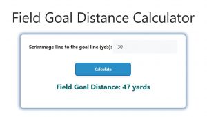 Field Goal Distance Calculator