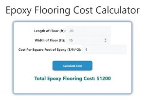 Epoxy Flooring Cost Calculator