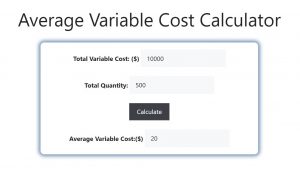 Average Variable Cost Calculator