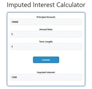 Imputed Interest Calculator