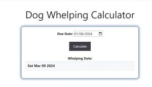 Dog Whelping Calculator