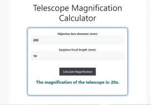 Telescope Magnification Calculator