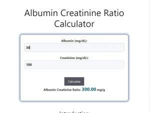 Albumin Creatinine Ratio Calculator