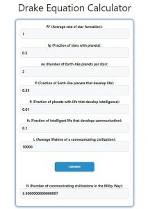 Drake Equation Calculator