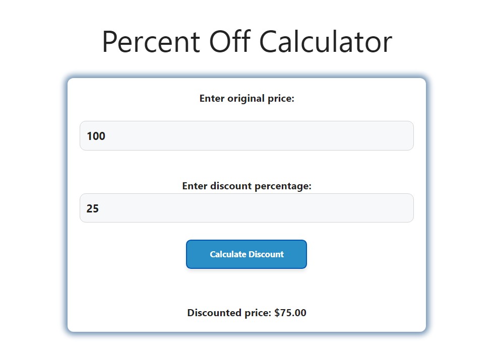 10 off 140 calculator