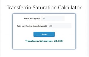 Transferrin Saturation Calculator