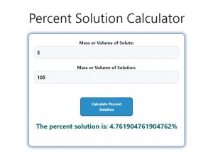 Percent Solution Calculator