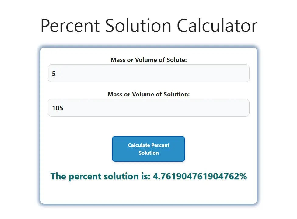 2 is what percent of 50 solution