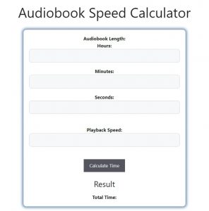 Audiobook Speed Calculator