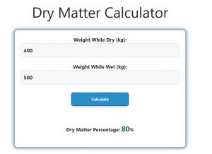 Dry Matter Calculator
