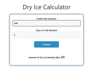 Dry Ice Calculator
