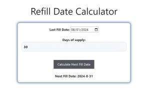 Refill Date Calculator