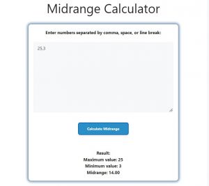 Midrange Calculator