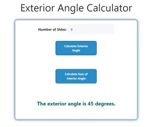 Exterior Angle Calculator