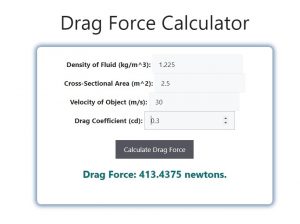 Drag Force Calculator