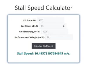 Stall Speed Calculator