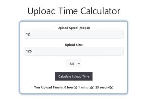 Upload Time Calculator