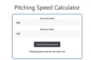 Pitching Speed Calculator