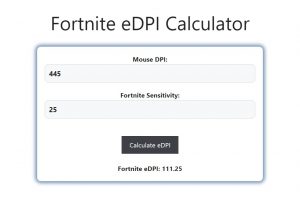 Fortnite eDPI Calculator