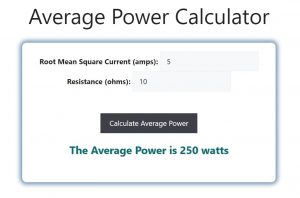 Average Power Calculator