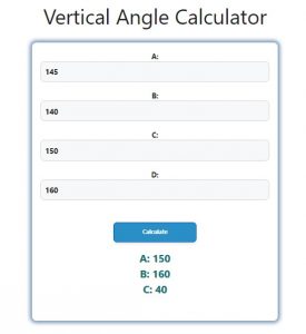 Vertical Angle Calculator