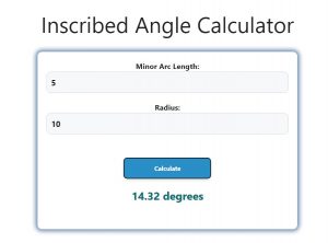 Inscribed Angle Calculator