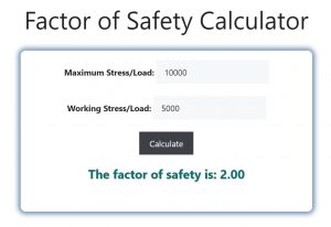 Factor of Safety Calculator