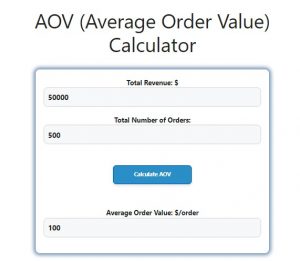 AOV (Average Order Value) Calculator