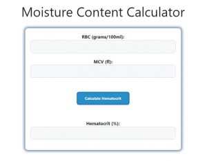 Moisture Content Calculator