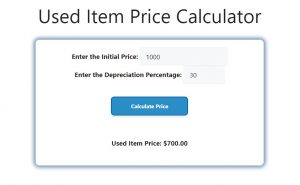 Used Item Price Calculator