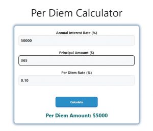 Per Diem Calculator