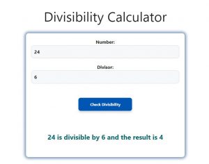 Divisibility Calculator