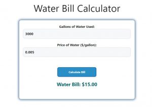 Water Bill Calculator