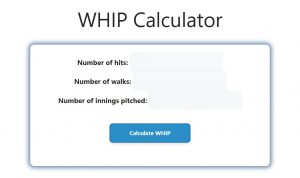 WHIP Calculator