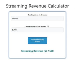 Streaming Revenue Calculator