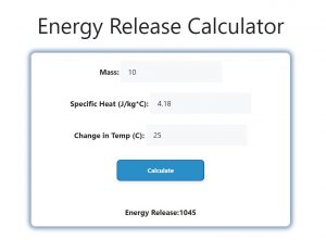 Energy Release Calculator