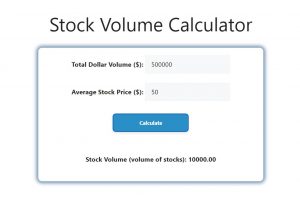 Stock Volume Calculator