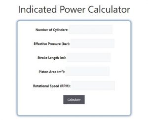 Indicated Power Calculator