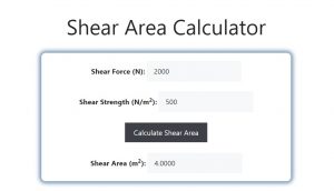 Shear Area Calculator