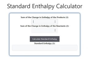 Standard Enthalpy Calculator